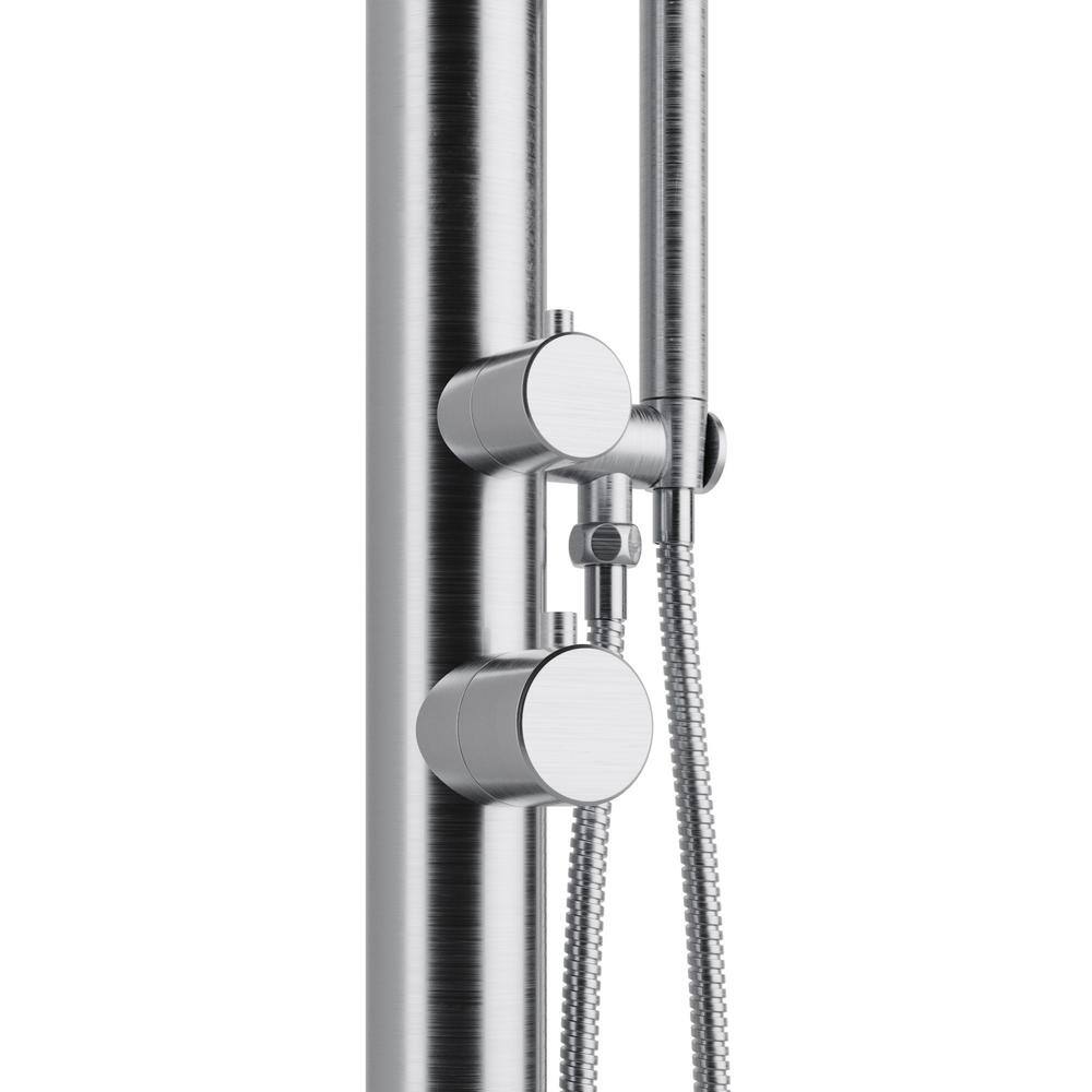 PULSE ShowerSpas Wave 1-Spray Brushed Stainless Steel Outdoor Shower Faucet System