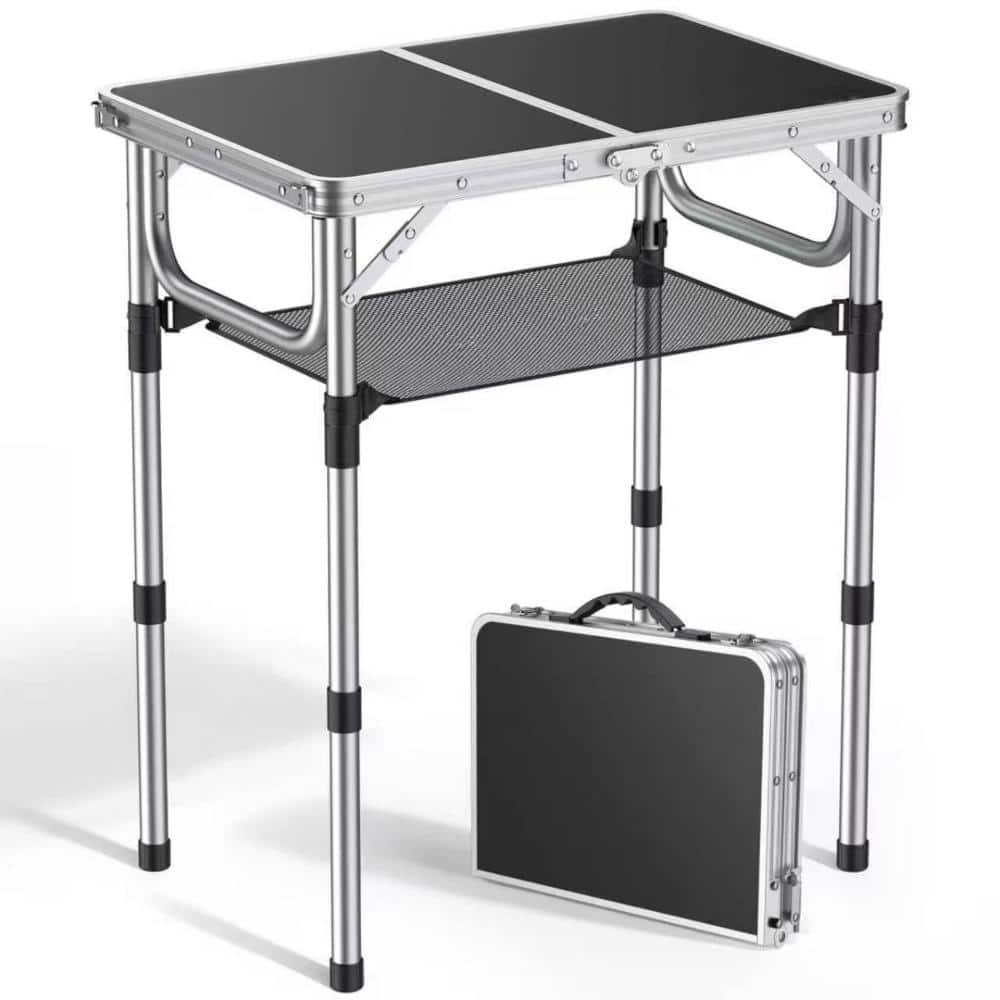Folding Camping Table 24x16In– Adjustable Height,with Carry Handle and Net Storage, Quick Setup for Indoor or Outdoor price history on PriceWatchPro
