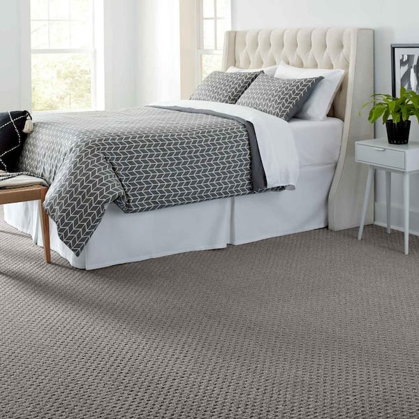 Lifeproof Shiloh Point - Color Modern Gray Indoor Pattern Carpet  0688D-36-12 - The Home Depot