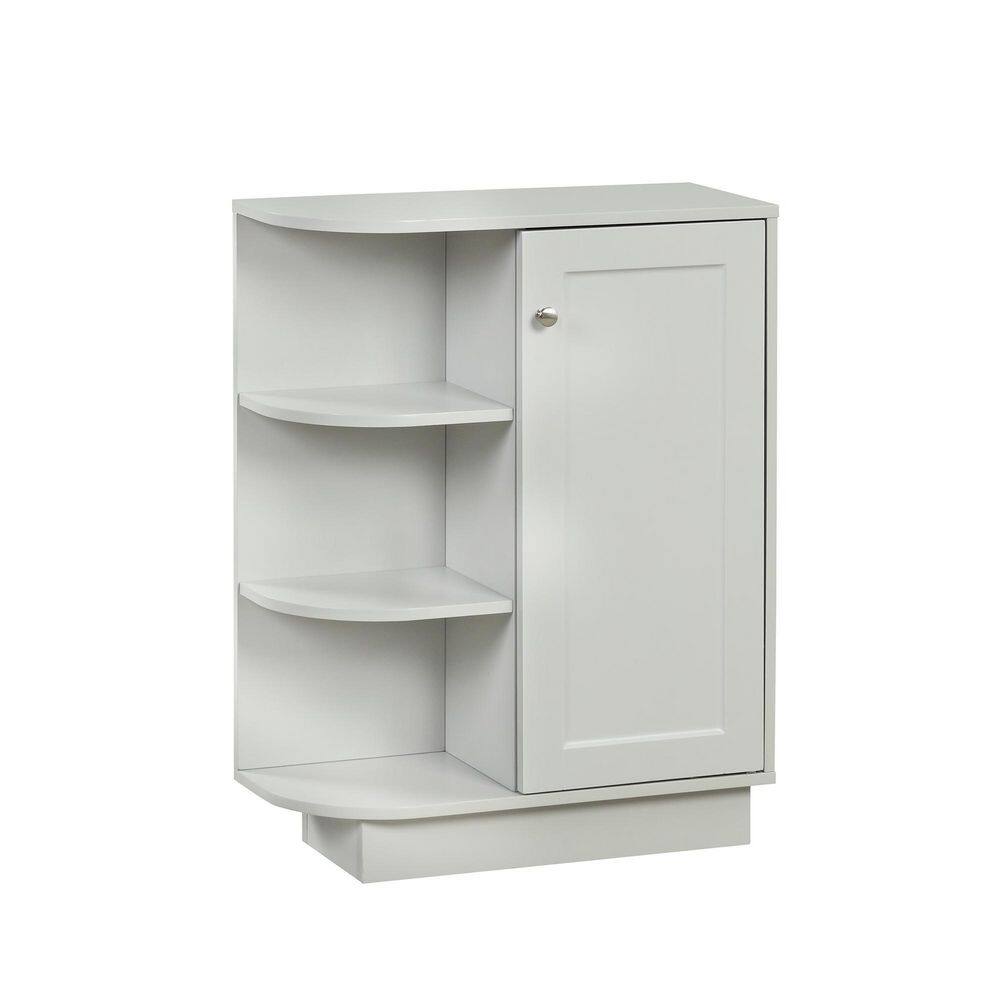 23.60 in. W x 9.70 in. D x 31.30 in. H Gray Linen Cabinet with Adjustable P