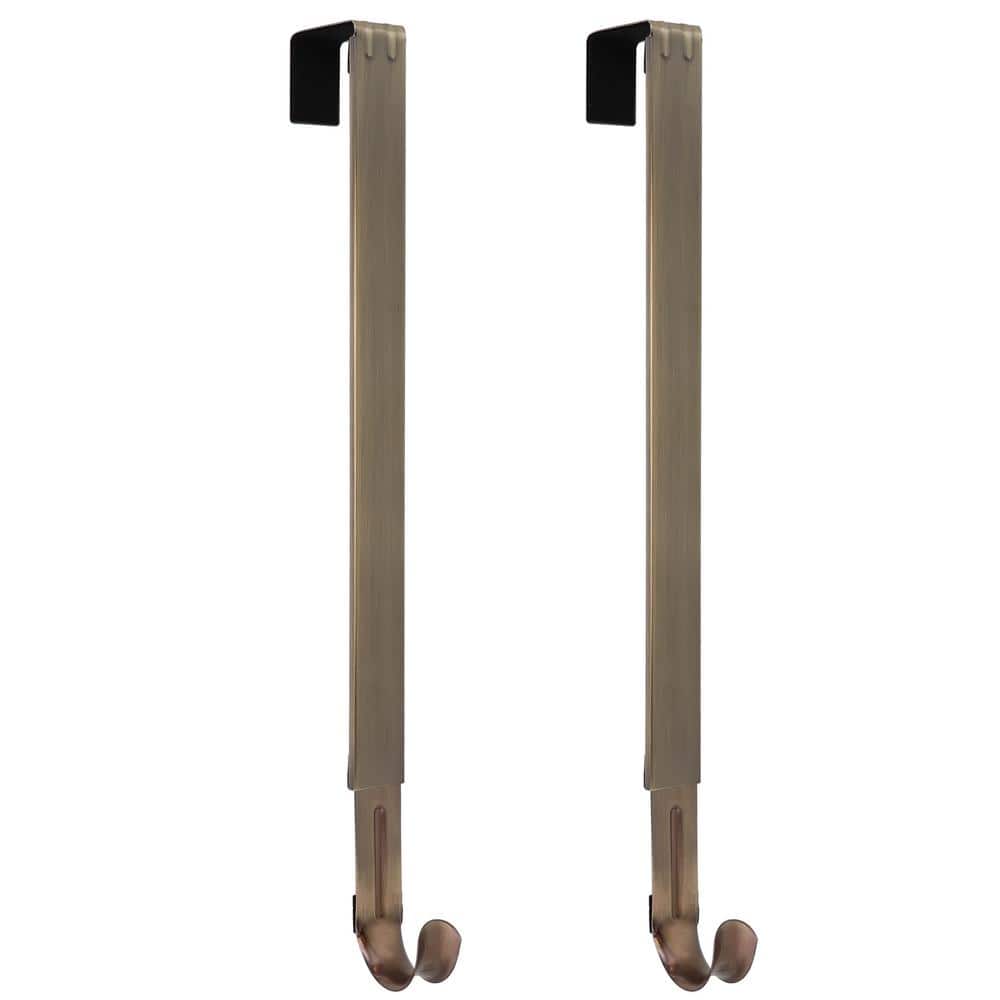15.75 in. Antique Brass Metal Adjustable Wreath Hanger (2-Pack) price history on PriceWatchPro