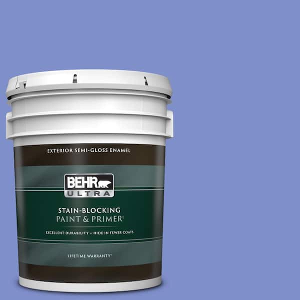 BEHR ULTRA 5 gal. #P540-5 Pansy Garden Semi-Gloss Enamel Exterior Paint & Primer