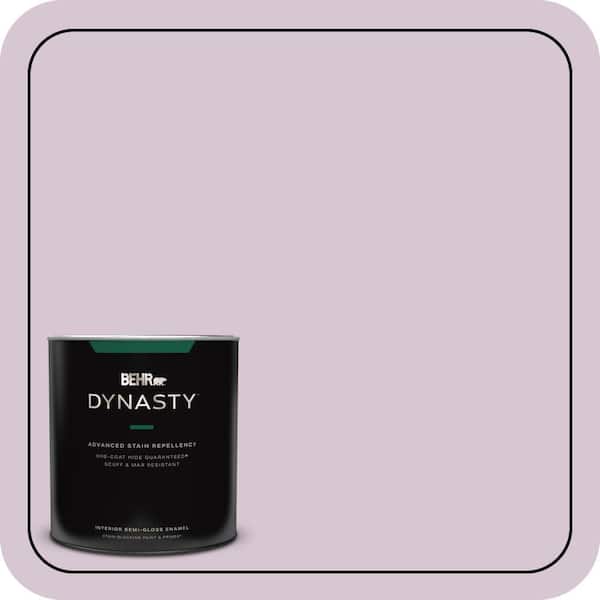 BEHR DYNASTY 1 qt. #680E-3 Rosy Lavender Semi-Gloss Enamel Interior Stain-Blocking Paint & Primer