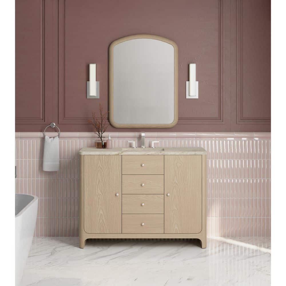 Gracyn 48.0 in. Single Bath Vanity in Coastal Driftwood with Tajnar Engineered Composite Top price history on PriceWatchPro