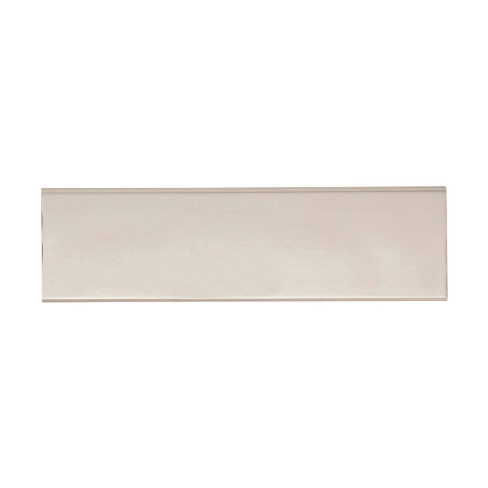 Polished Nickel Modern Finger Cabinet Pull with Mounting Hardware