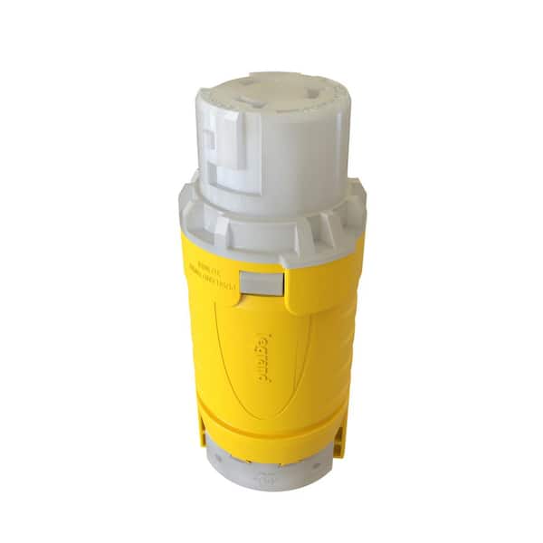 Legrand Pass and Seymour TurnLok 50 A Corrosion-Resistant 125-Volt/250-Volt 3-Pole 4-Wire Locking Connector, Yellow (1-Pack)