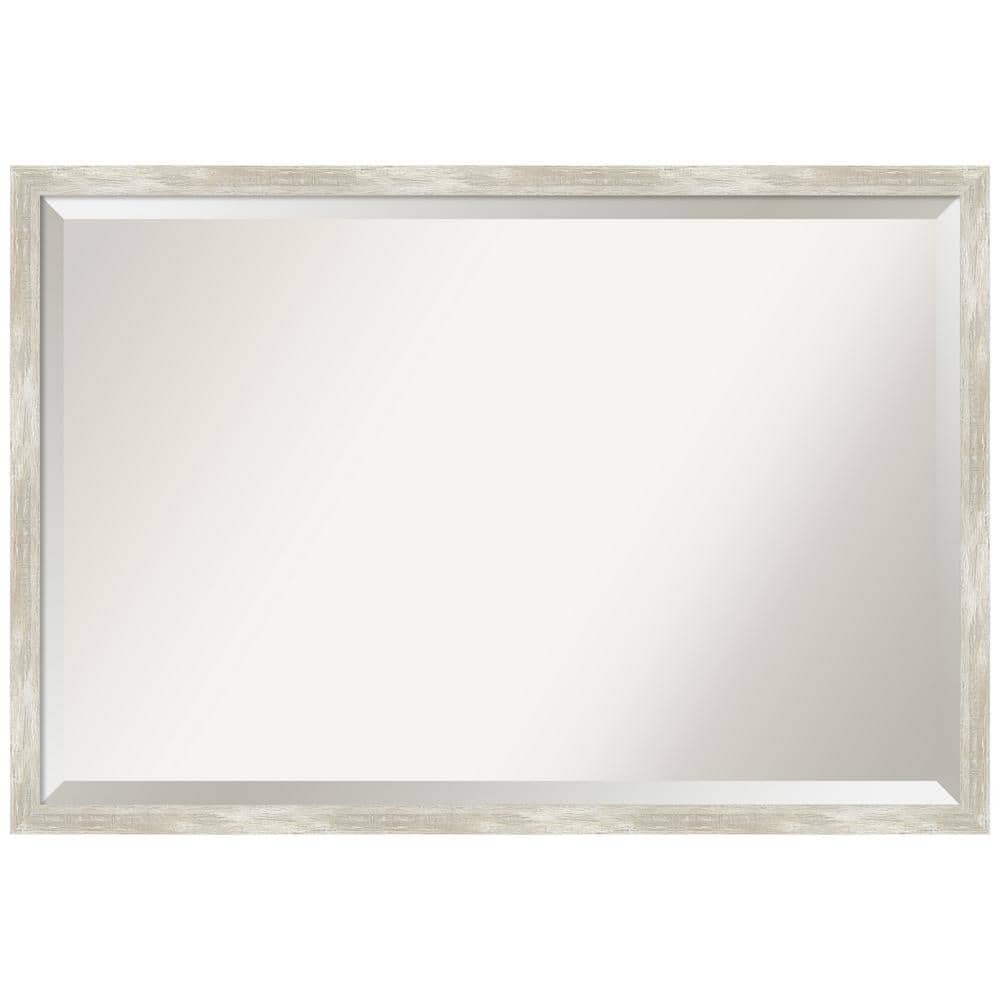 Distressed Silver Rectangular Wall Mirror with Polystyrene Frame