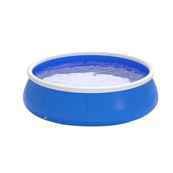8 ft. Round 25 in. Deep Inflatable Swimming Pool,Above Ground Pool Blow Up Kiddie Pool Ball/Sand Pit For Age 3+