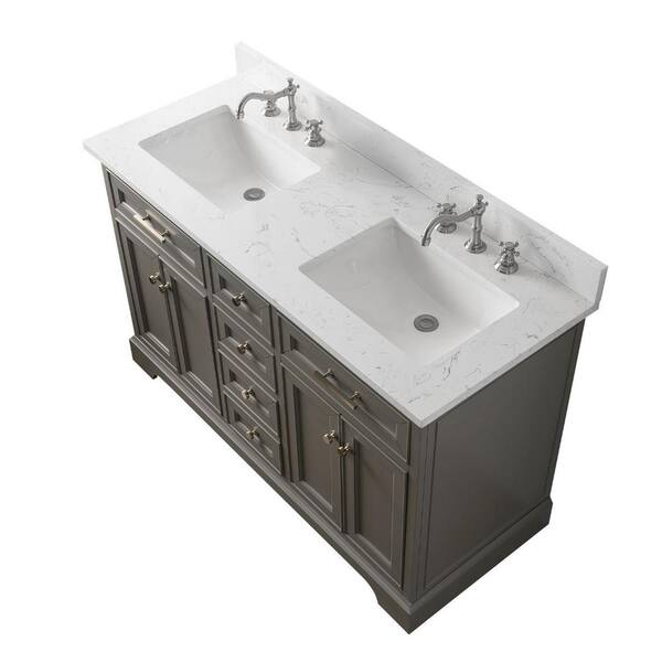 SUDIO Thompson 42 in. W x 22 in. D Bath Vanity in Gray with Engineered  Stone Vanity Top in Carrara White with White Sink Thompson-42G - The Home  Depot