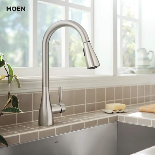 Doherty Single Handle Pull-Down Sprayer Kitchen Faucet with Power Clean and Reflex in Spot Resist Stainless