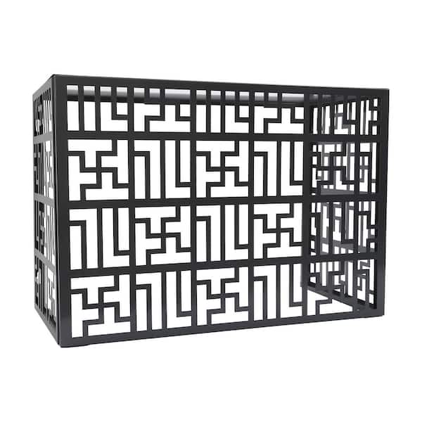 YIYIBYUS Dark Gray 39 in. x 19 in. x 27 in. Aluminium Alloy Garden Fence Outdoor Metal Privacy Fence Cover Air Conditioner Cover