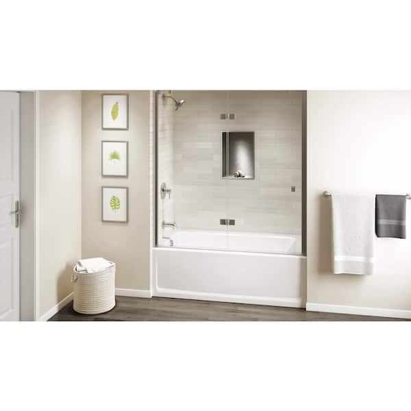 PROJECTA 60 in. x 36 in Acrylic Right-Hand Drain.Rectangular Alcove Whirlpool Bathtub in White
