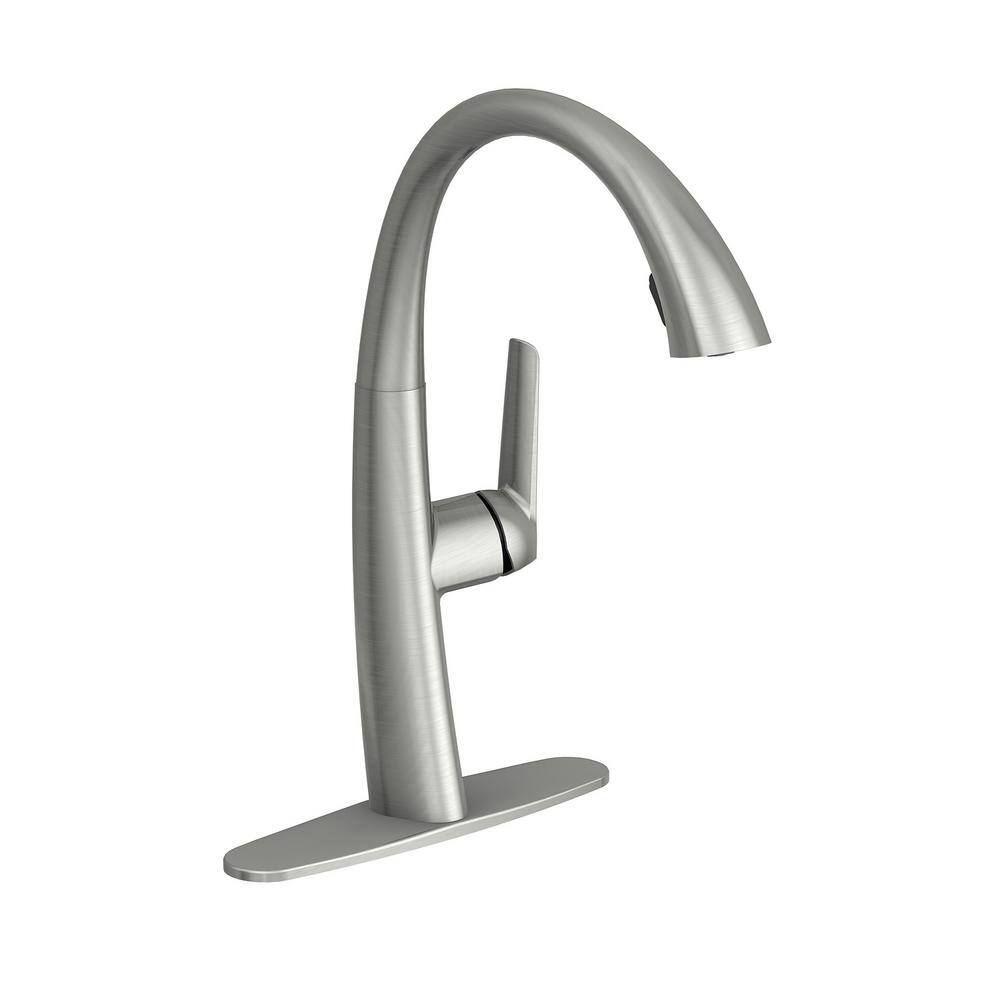 Deveral Single-Handle Pull Down Sprayer Kitchen Faucet in Brushed Nickel price history on PriceWatchPro