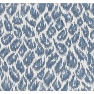 Electra Blue Leopard Spot String Wallpaper