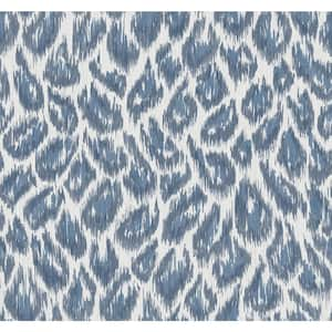 Blue Electra Leopard Spot String Wallpaper Border Sample