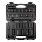 TEKTON 3/8 in. Drive 6-Point Impact Socket Set, 33-Piece (1/4 in