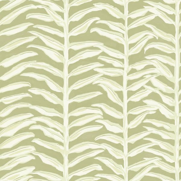 Tempaper Painted Vine Green Removable Peel and Stick Vinyl Wallpaper Sample