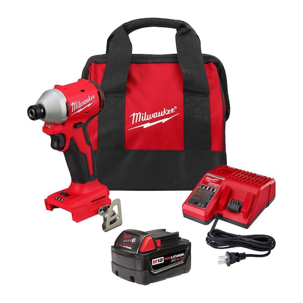 M18 18V Lithium-Ion Compact Brushless Cordless 1/4 in. Impact Driver Kit