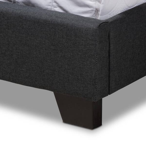 Baxton Studio Alesha Charcoal Gray Queen Bed 149 8933 HD The