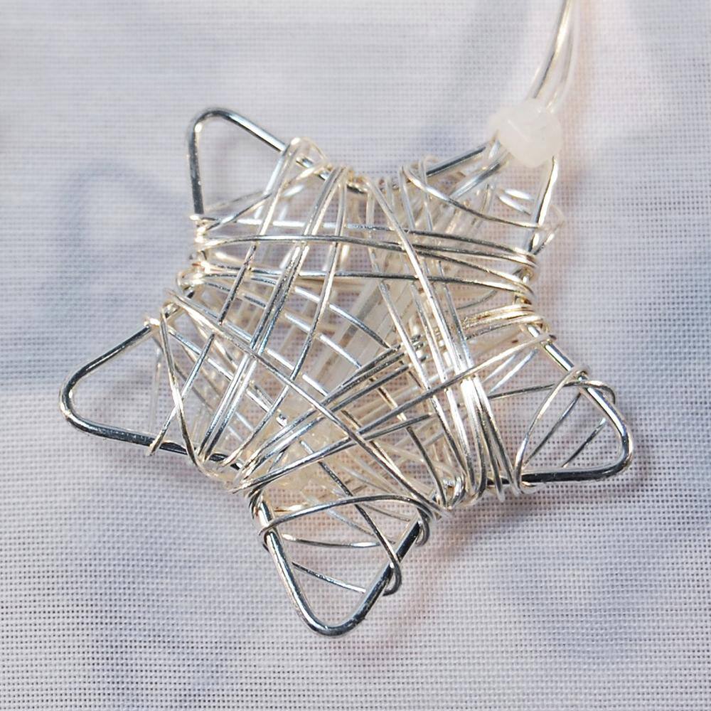 Cool White Solar Powered Star LED String Lights