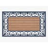 A1 Home Collections A1hc First Impression Striped Black/Beige 24 in. x 36 in. Rubber and Coir Black Finished Outdoor Door Mat