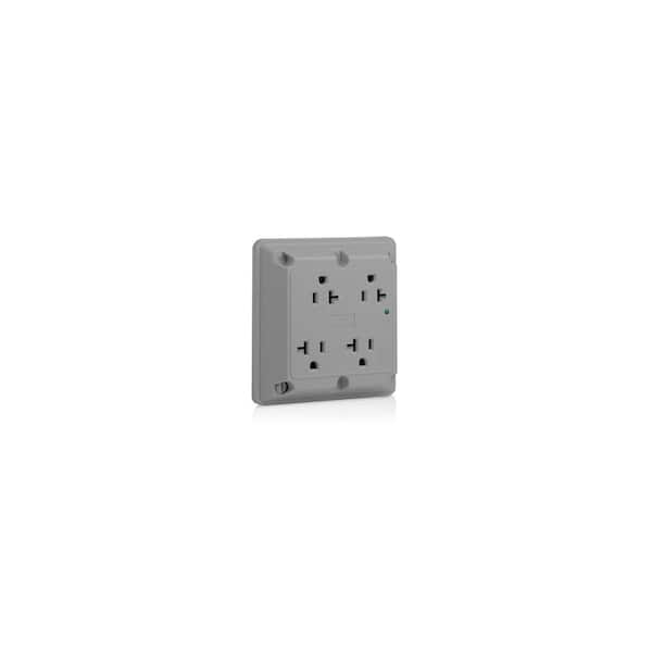 Leviton 20 Amp Industrial Grade Heavy Duty 4 In 1 Grounding Surge Outlet With Indicator Light 6065