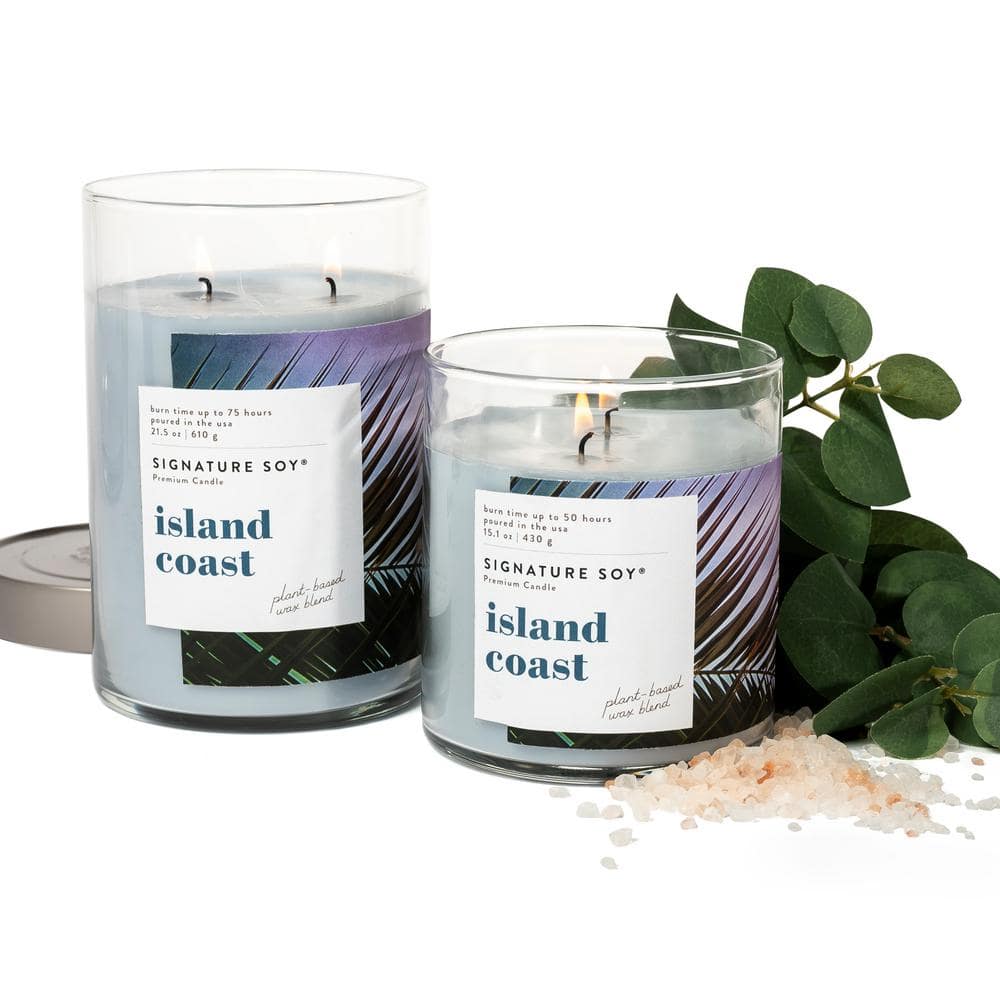 Island Coast Amber Scented Soy Jar Candle