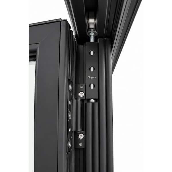 TEZA DOORS Teza 85 Series 96 in. x 80 in. Matte Black Left to