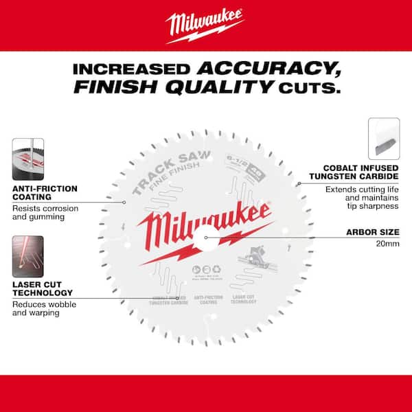 Milwaukee 6-1/2 in. Assorted Carbide Track Saw Blades (3-Piece)