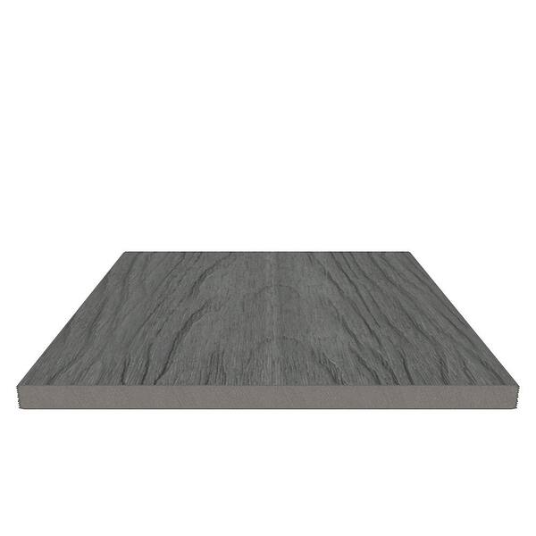 NewTechWood UltraShield 0.6 in. x 12 in. x 12 ft. Westminster Gray Fascia Composite Decking Board