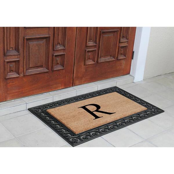 Rubber and Coir Molded Double Door Mat - 18 X 48 - On Sale - Bed