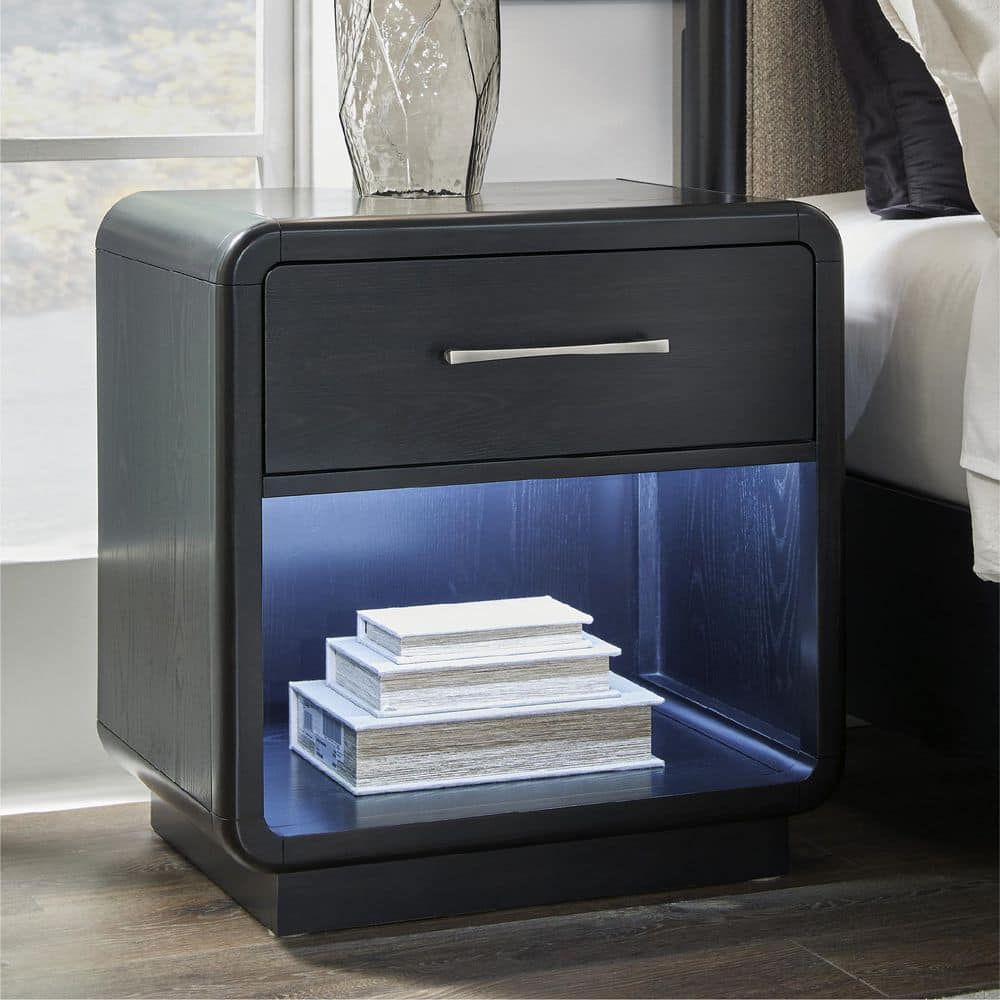 Signature DESIGN BY ASHLEY Rowanbeck Black 1 Drawer Nightstand