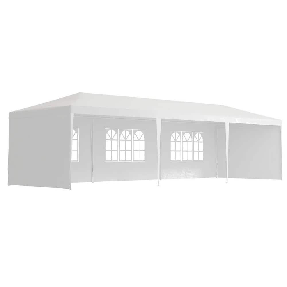 10 ft. x 30 ft. Outdoor Garden Gazebo Wedding Party Tent Canopy with 5 Remo
