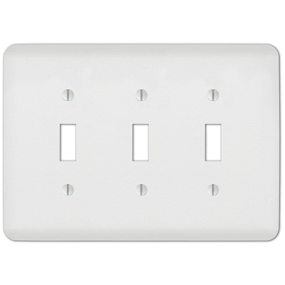 AMERELLE Perry 3 Gang Toggle Steel Wall Plate - White 635TTTW - The ...