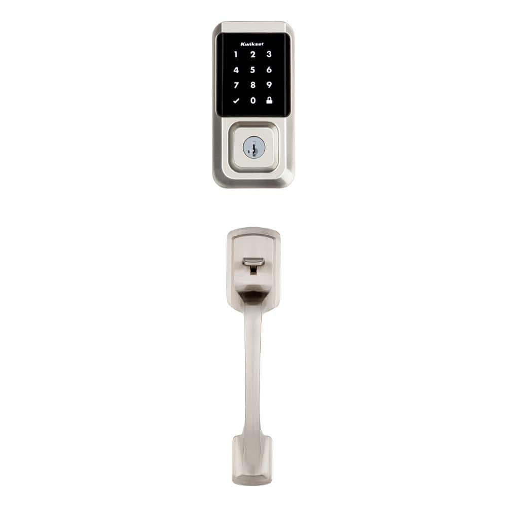 UPC 042049051322 product image for Halo Single-Cylinder Touchscreen Electronic Deadbolt with Prague Entry Door Hand | upcitemdb.com
