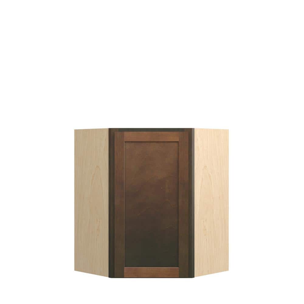 Amherst Shaker 24 in. W x 30 in. H x 12 in. D in Walnut Plywood Assembled Corner Diagonal Wall Cabinet price history on PriceWatchPro