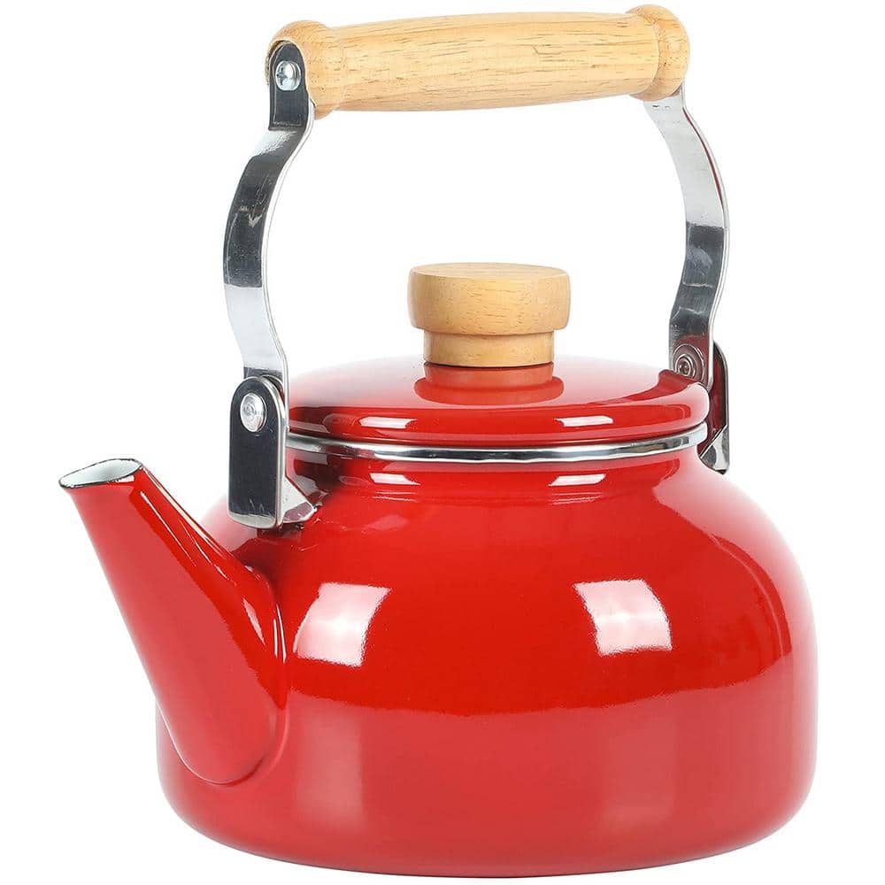 Vintage KitchenAid 2 Quart Whistling Red Tea Kettle Rubber Handle