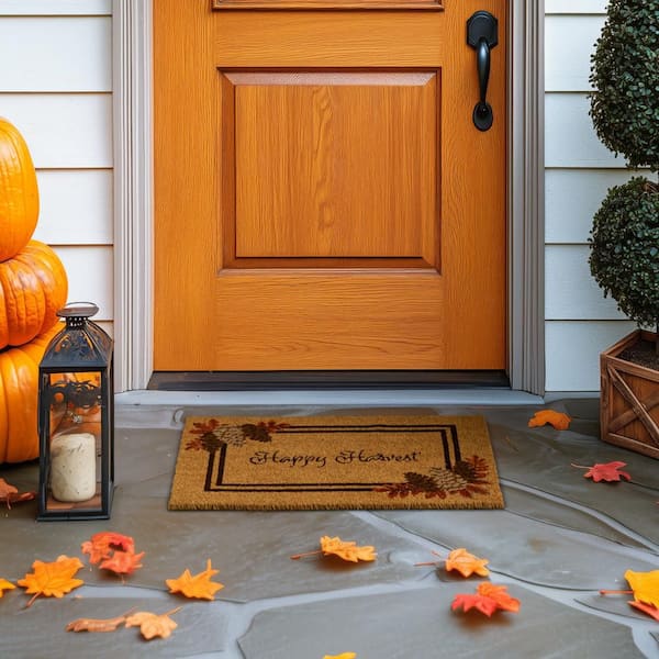 Fall Corners 18 in. x 30 in. Harvest Coir Outdoor Mat