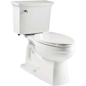 2-Piece Kohler Elmbrook The Complete Solution 1.28 GPF Single Flush Elongated Toilet with Quiet-Close Seat Included