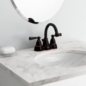 Banbury 4 in. Centerset 2-Handle High-Arc Bathroom Faucet in Mediterranean Bronze