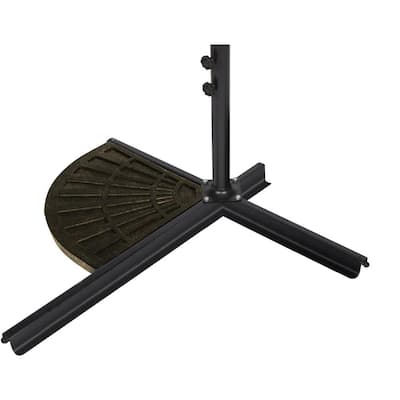 26 lbs. Resin Patio Umbrella Base Weights for Offset Umbrella - Set of 2 - Bronze Finish