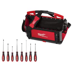 20 in. PACKOUT Tote with Screwdriver Set (8-Piece)