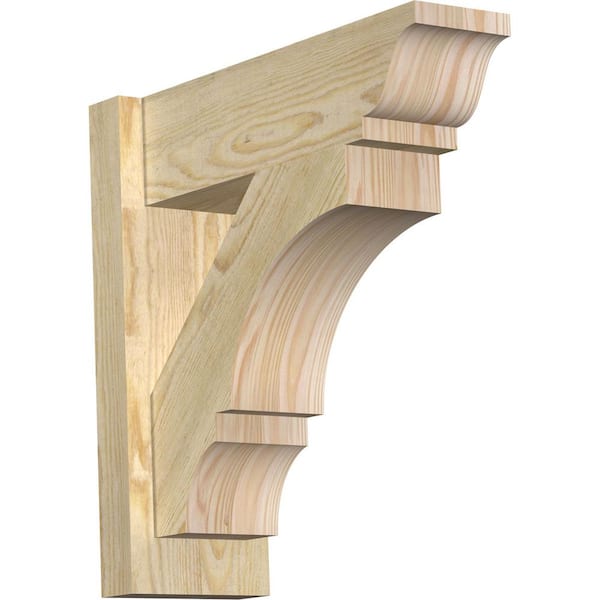 Ekena Millwork 6 in. x 18 in. x 18 in. Douglas Fir Balboa Traditional Rough Sawn Outlooker