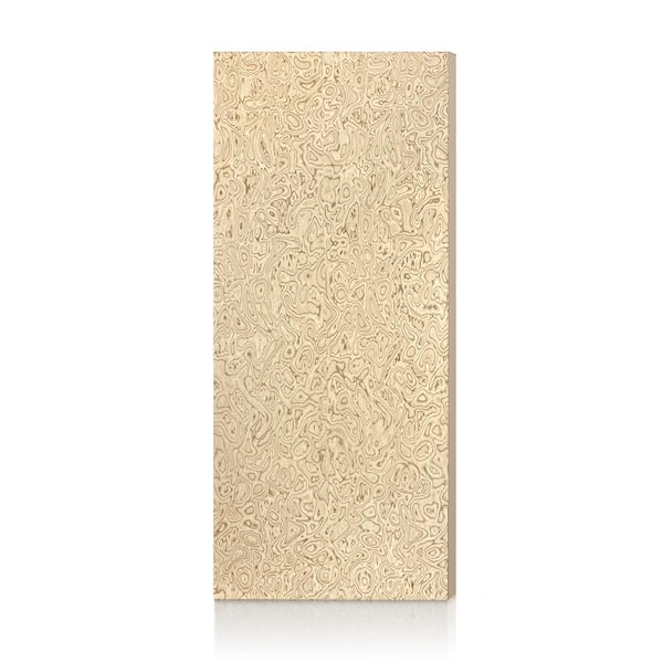 CALHOME 30 in. x 88 in. Light Brown Smooth Flush Hollow Core Veneer Composite Interior Door Slab