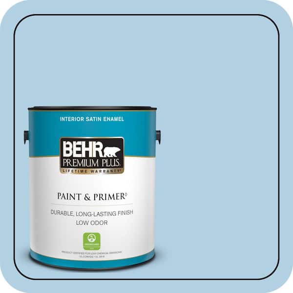 BEHR PREMIUM PLUS 1 gal. #560C-3 Holiday Road Satin Enamel Low Odor Interior Paint & Primer