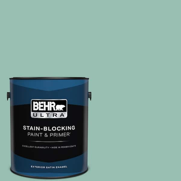 BEHR ULTRA 1 gal. #PPU12-07 Spring Stream Satin Enamel Exterior Paint & Primer