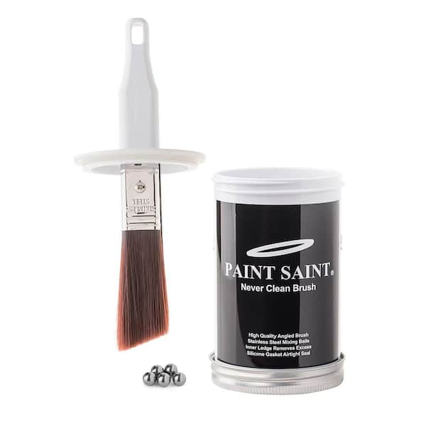 My Paint Saint The Ultimate Touch Up Tool - 1 in. angled, Synthetic Brush with Paint Container