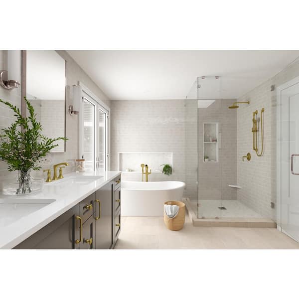 Rhen 24 in. Double Towel Bar in Brushed Gold