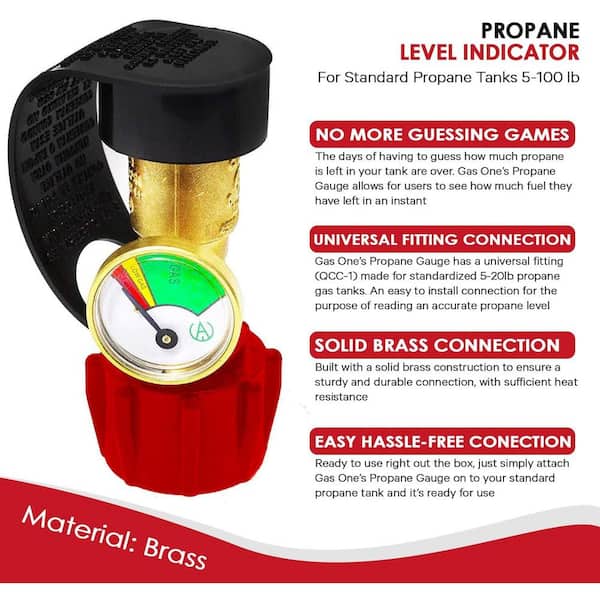 For Propane Tank Gas Cylinder Gas Gauge, Universal Propane Tank Gauge [100%  Solid Brass], New Red B09G97G35C - The Home Depot