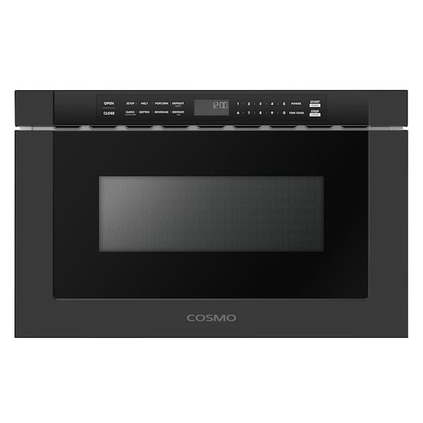 24 in. Haven Collection 1.2 cu. ft. Built-in Microwave Drawer, 1000W, Touch Controls, Defrosting Rack in Matte Black